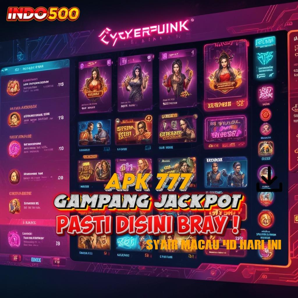 SYAIR MACAU 4D HARI INI 🥇 Fitur Bonus Melimpah Solusi Optimal Pemula